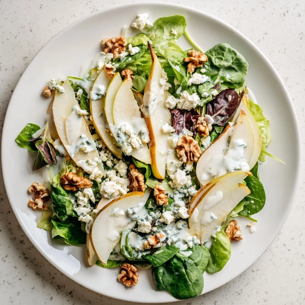 Frosted Pear Greens Salad