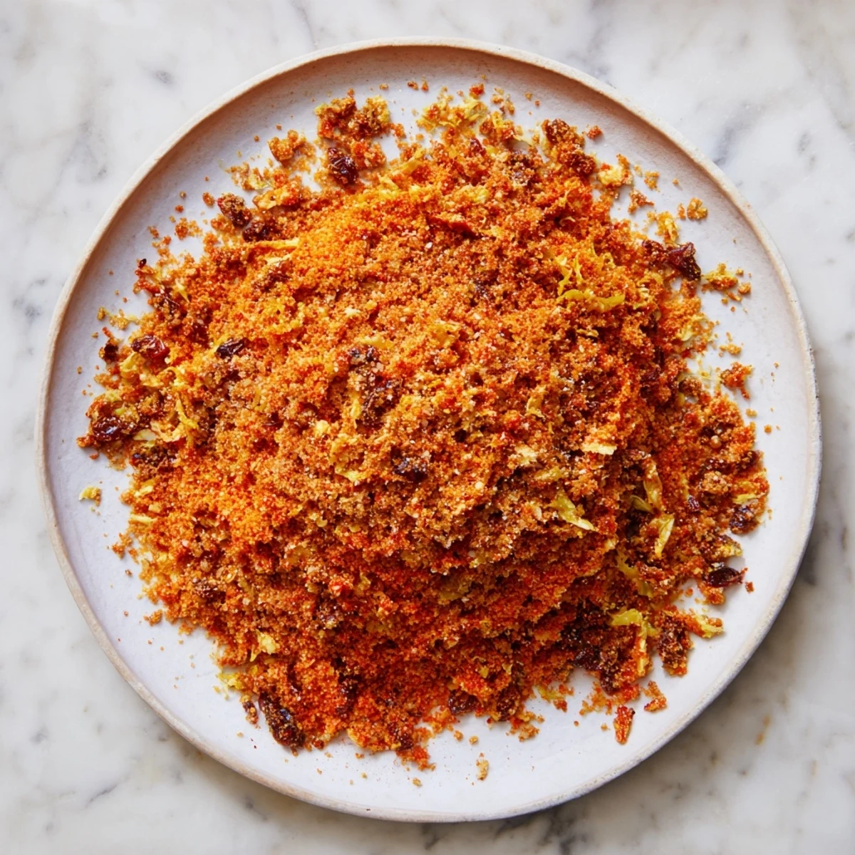 Bright image of a creamy Snowy Kale salad, featuring toasted seeds and dried cranberries for texture.