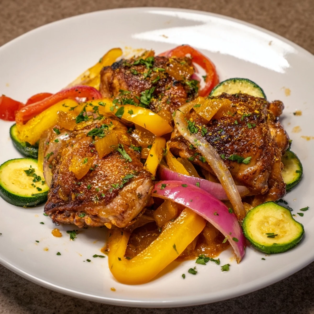 Imagine the aroma: tender chicken breasts simmered in a vibrant Savory Bright Citrus sauce with a touch of honey.
