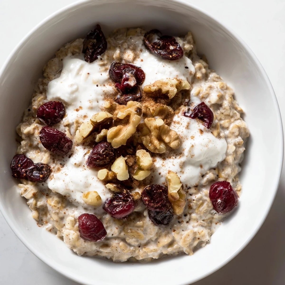 Enjoy flavorful, homemade Cranberry Chai Oats, a hearty American breakfast option, deliciously spiced.