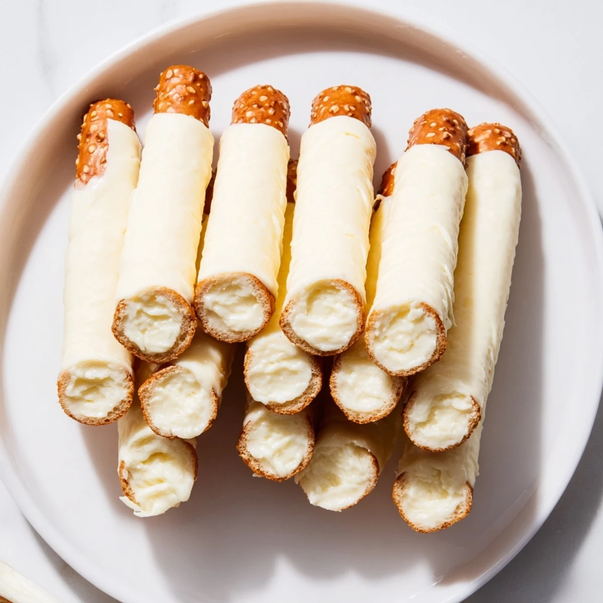 String Cheese and Pretzel Rods Snack, a simple kid-friendly treat, ready to eat for a quick flavor boost.