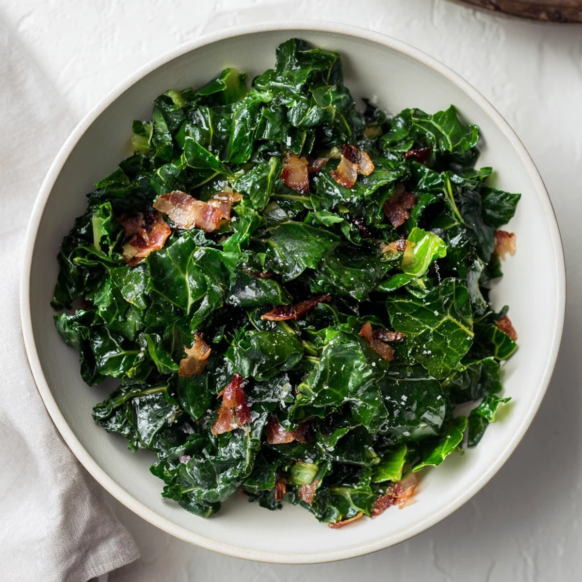 Enjoy flavorful Savory Kale: tender kale with garlic and lemon, a satisfying side dish.