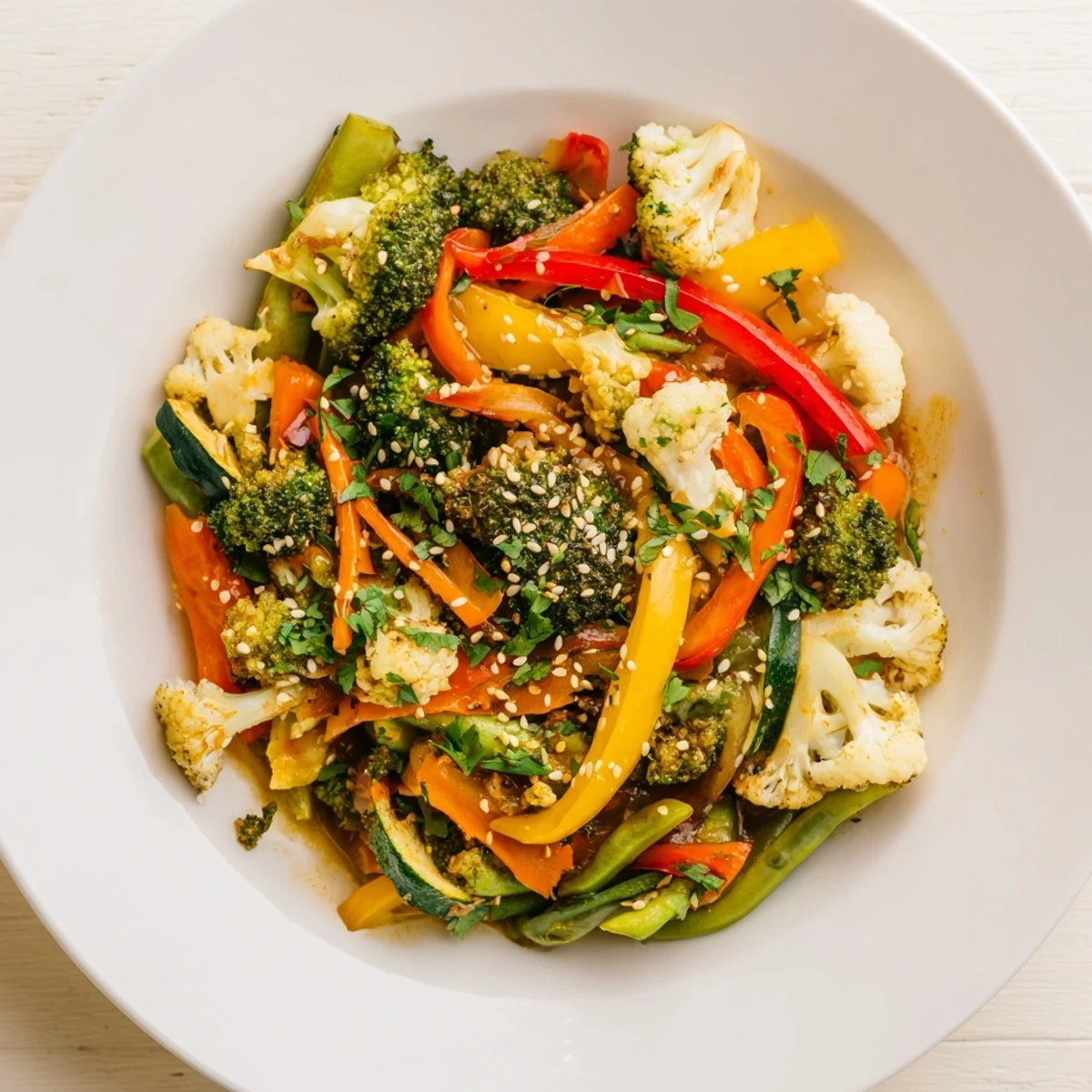 Steaming Evergreen Golden Veg with vibrant colors, perfectly seasoned for a delicious vegetarian dinner.