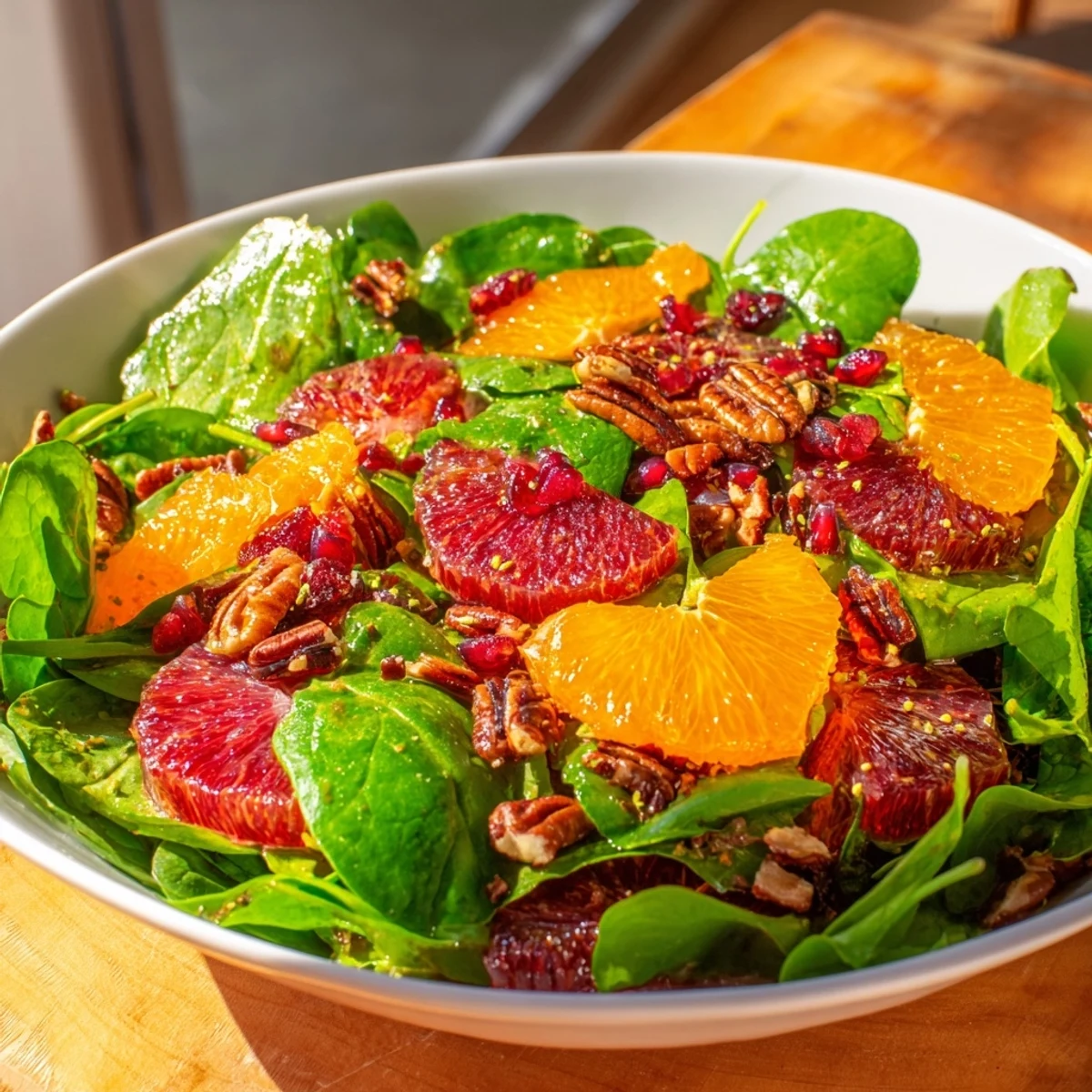 Fresh, mixed greens with tart cranberries and juicy citrus; a beautiful Cranberry Citrus Greens salad.