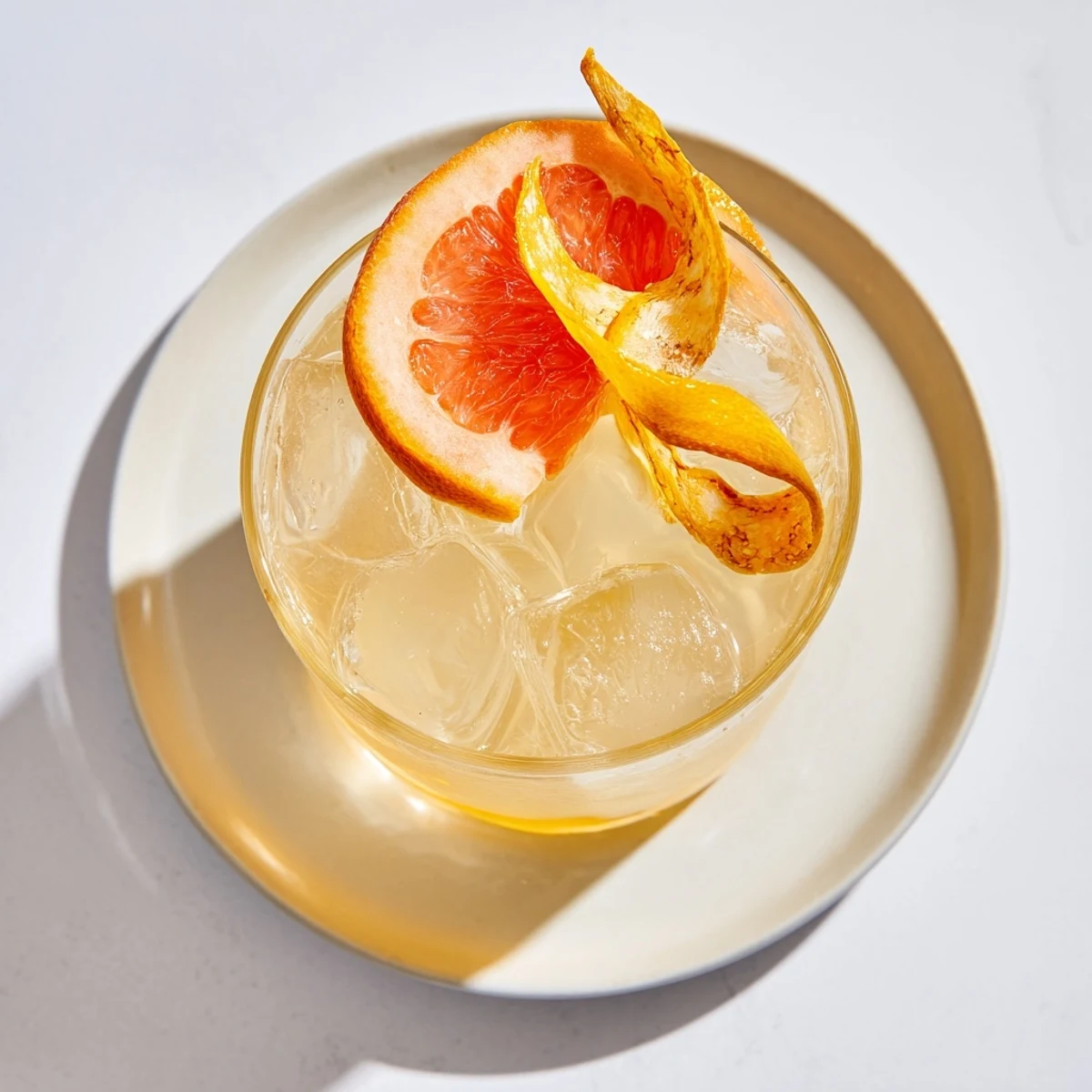 Crafted and chilled: a delicious Toasty Bright Citrus cocktail, ready to enjoy with a light meal.