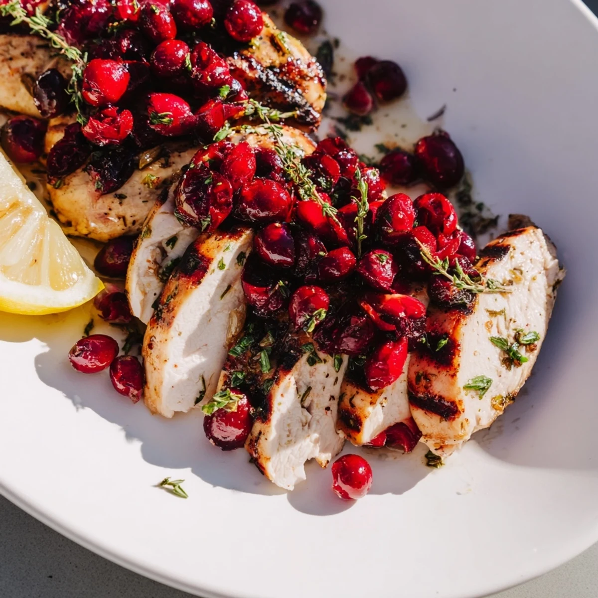 Charred Cranberry Herb Chicken