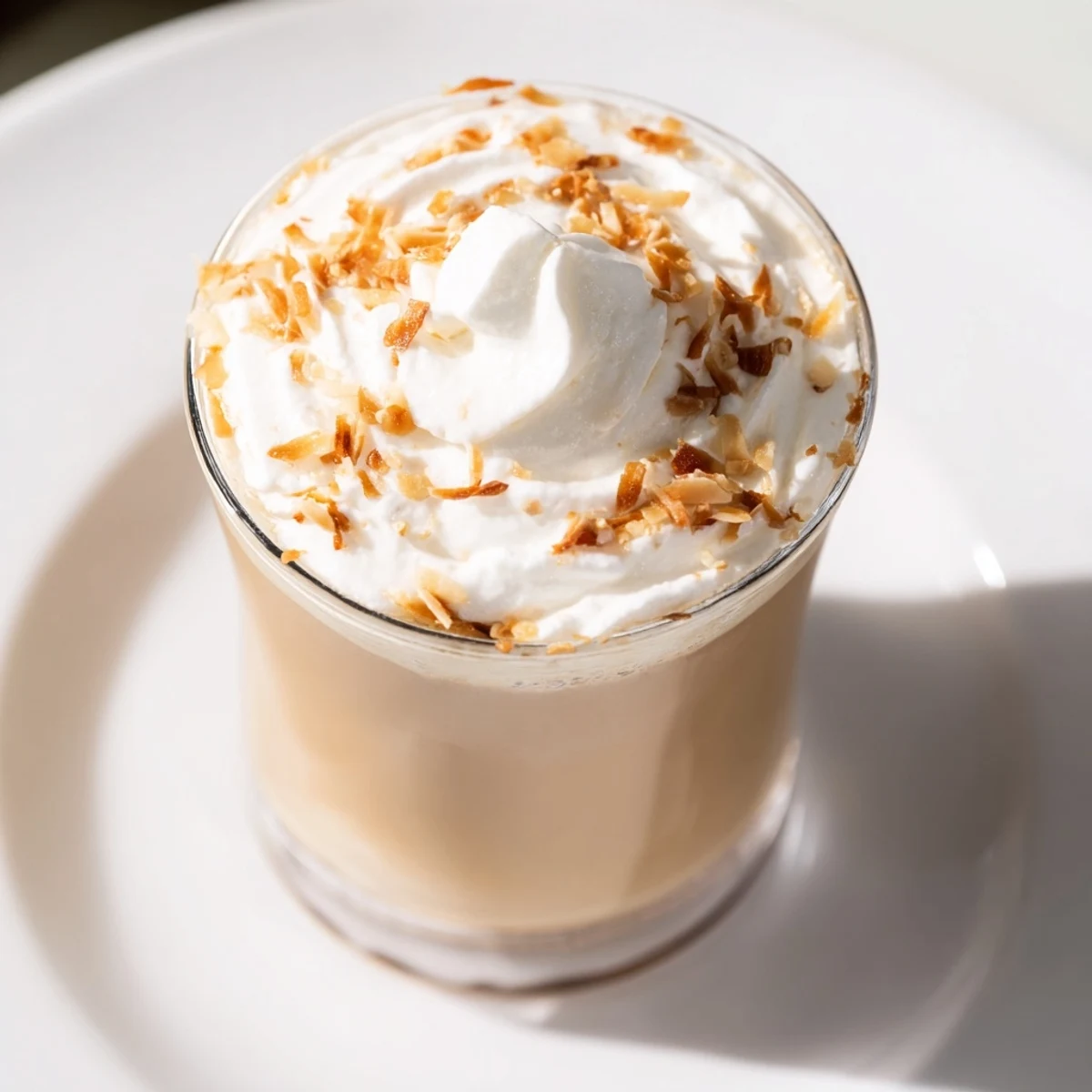 Steaming mugs of creamy Warm Toasted Almond cocktail, perfect for a cozy evening treat.