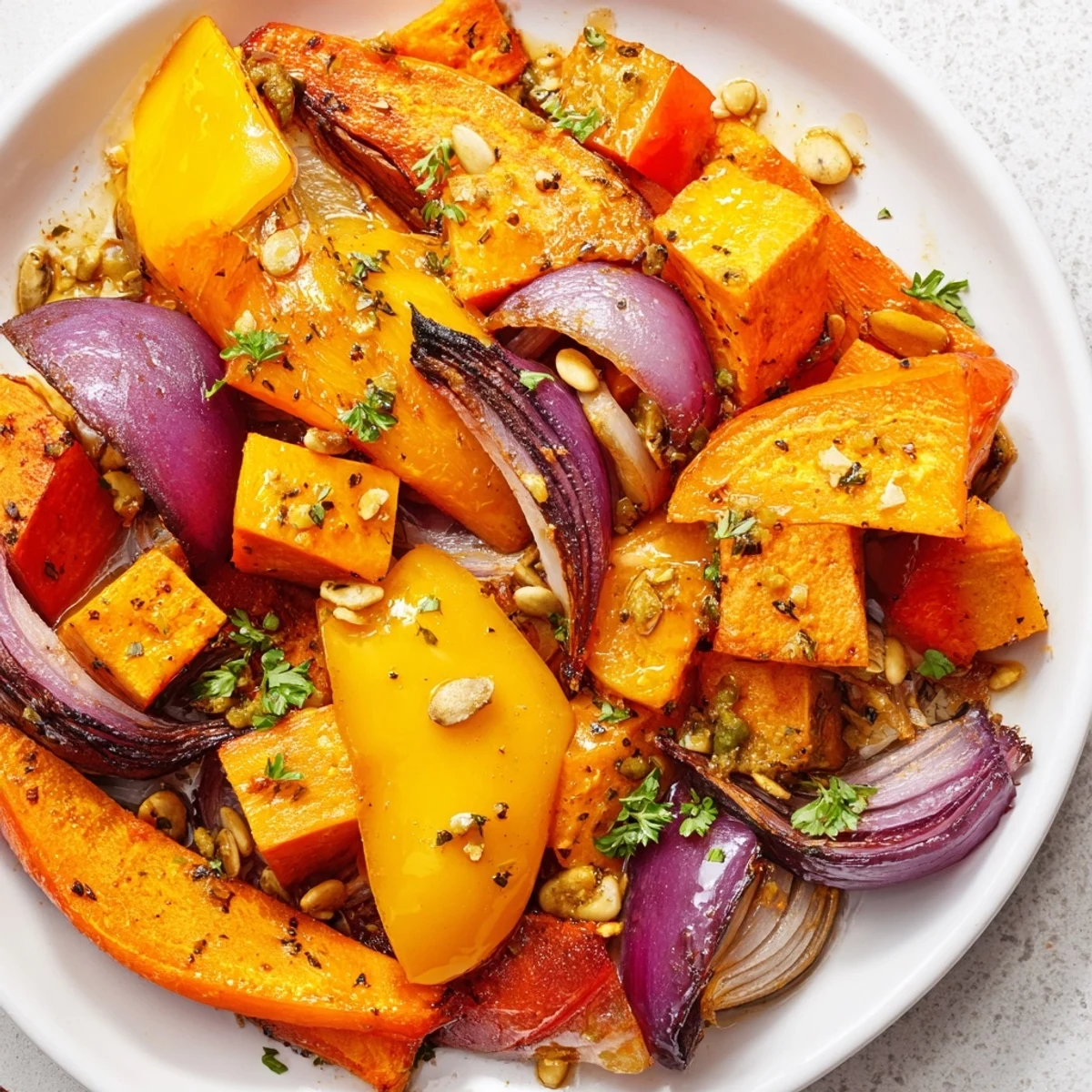 Freshly roasted Citrus Golden Veg with vibrant carrots and golden beets served warm on a platter.