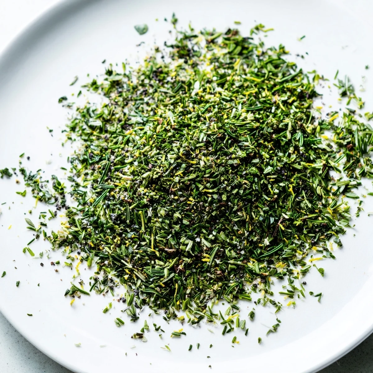 Close-up of Herbed Evergreen Mix, showing aromatic rosemary, sage, and spruce tips, perfect for infusing oils or rubs.
