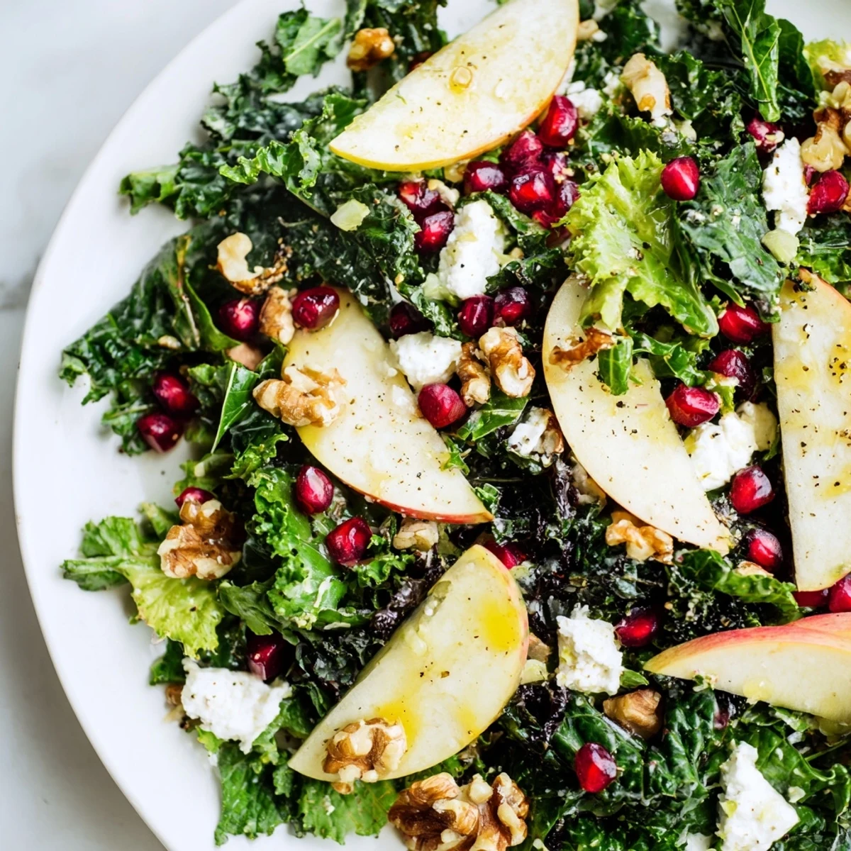 Vibrant Evergreen Winter Greens salad featuring Swiss chard, spinach, and tangy vinaigrette, served chilled for winter meals.
