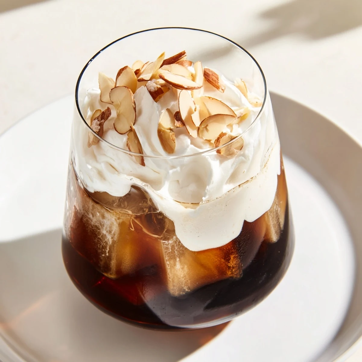 Serving the Winter Toasted Almond with toasted almonds and a hint of spice, perfect for a chilly evening.