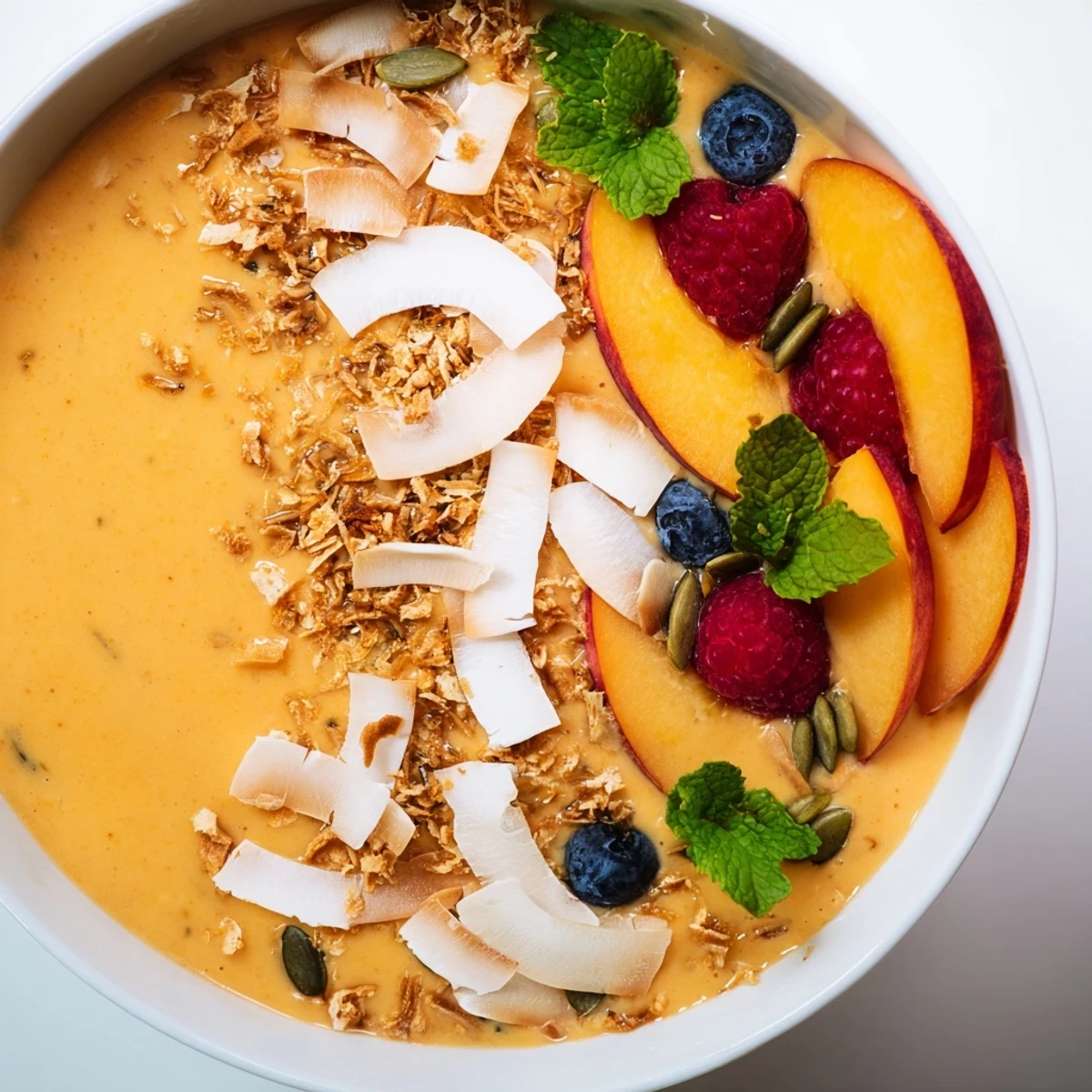 Peach Ginger Smoothie Bowl