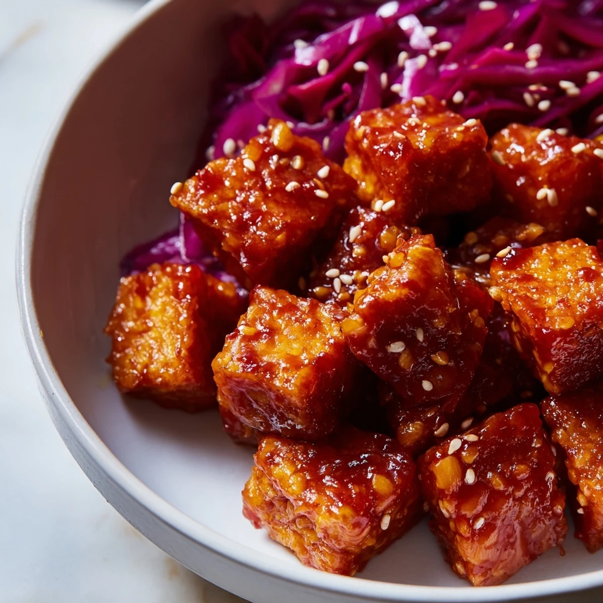 Sticky Maple Chili Tempeh