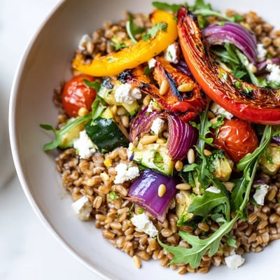 Mediterranean Farro Pepper Bowl